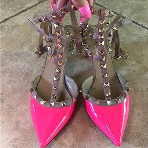 Authentic Valentino Pink Kitten Heels Size 38.5
